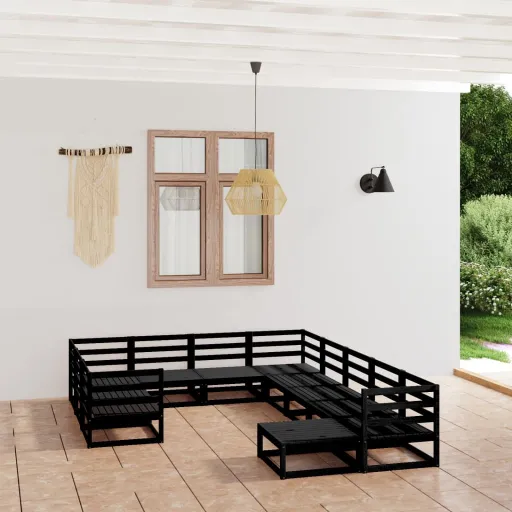 Conjunto Lounge de Jardim Pinho Maciço (11 pcs)