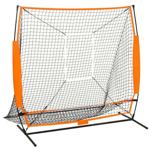 Rede p/ Treino Multidesportivo Beisebol 174x76x158,5 cm Preto