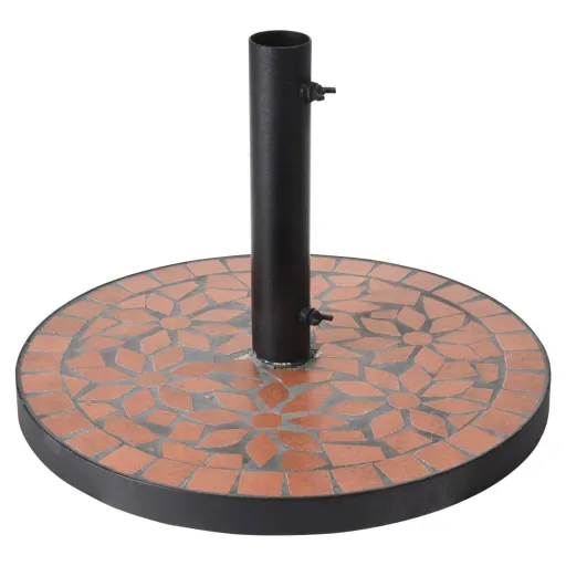 ProGarden Base p/ Guarda-Sol Design Terra Mosaic Preto e Laranja