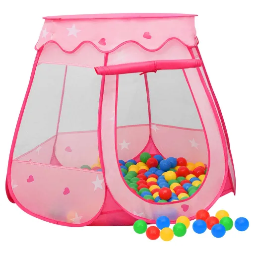 Tenda de Brincar Infantil 102x102x82 cm Rosa