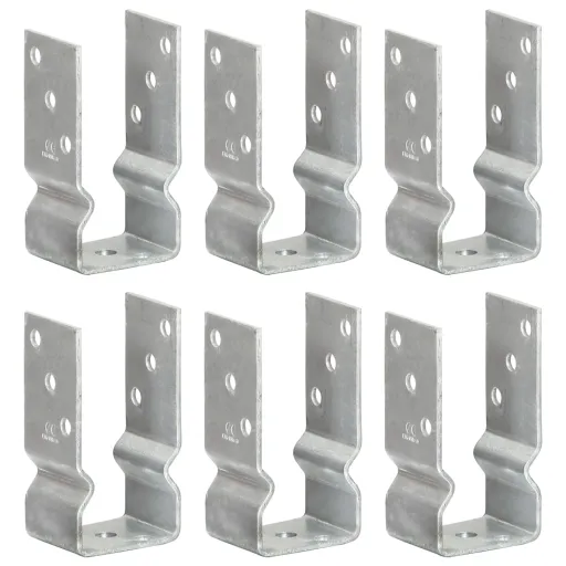 Âncoras de Vedação   7x6x15 cm Aço Galvanizado Prateado (6 pcs)