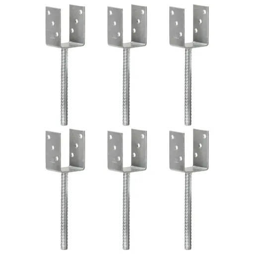 Âncoras de Vedação   7x6x30 cm Aço Galvanizado Prateado (6 pcs)