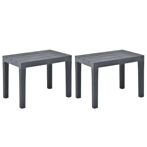 Bancos de Jardim   Plástico Antracite (2 pcs)