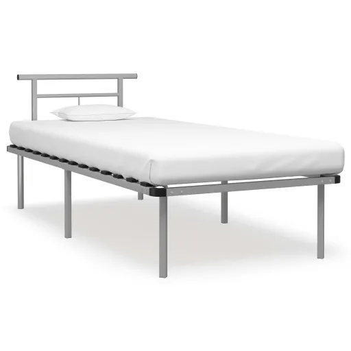 Estrutura de Cama 90x200 cm Metal Cinzento