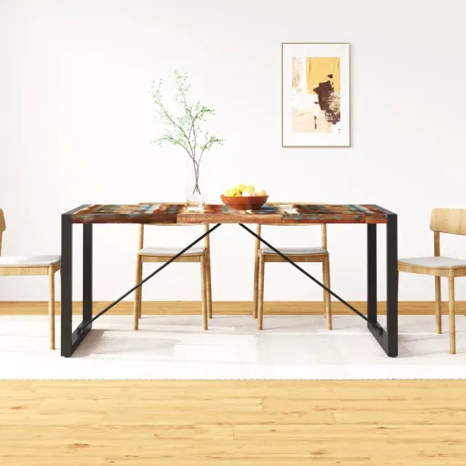 Mesa de Jantar Madeira Reciclada Maciça 180 cm