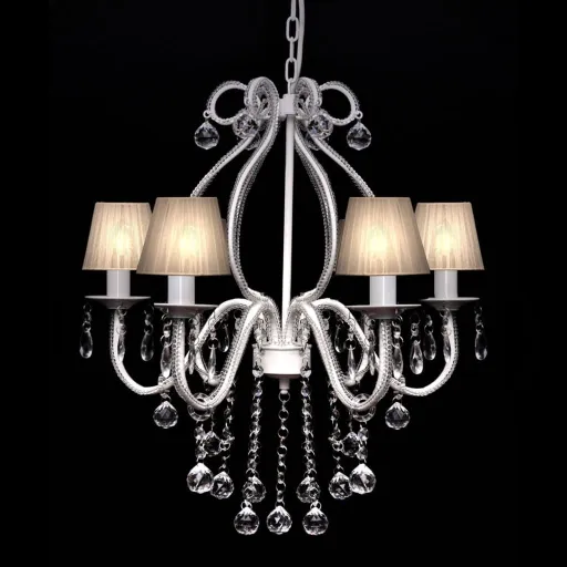 Lustre com 2300 Cristais Branco