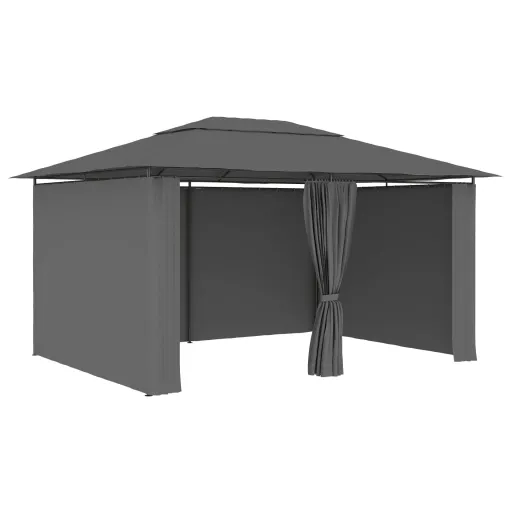 Tenda de Jardim com Cortinas 4x3 m Antracite