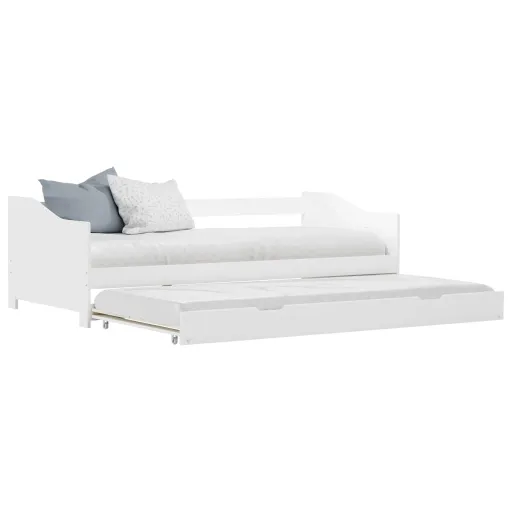 Estrutura Sofá-Cama de Puxar Madeira de Pinho 90x200 cm Branco