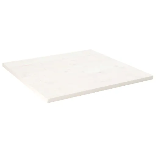 Tampo de Mesa Quadrado 90x90x2,5 cm Pinho Maciço Branco