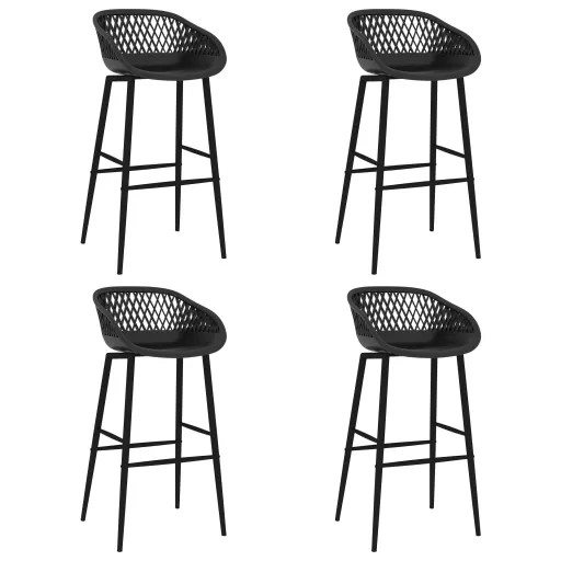 Cadeiras de Bar   Preto (4 pcs)