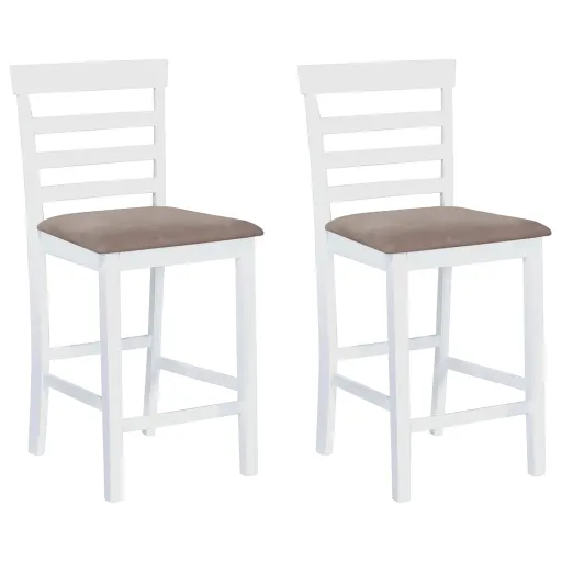 Bancos de Bar   Tecido Branco (2 pcs)