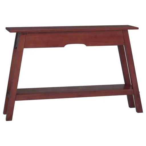 Mesa Consola 110x30x75 cm Madeira de Mogno Maciça Castanho