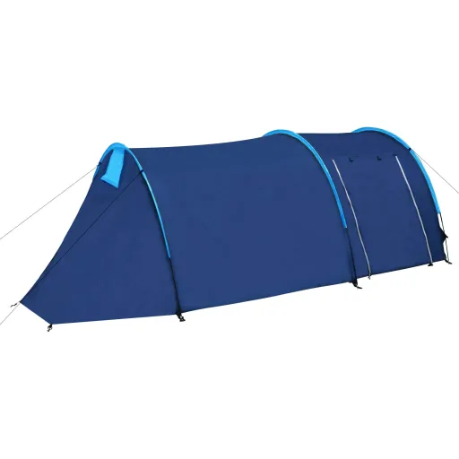 Tenda de Campismo 4 Pessoas Azul-Marinho/Azul-Claro