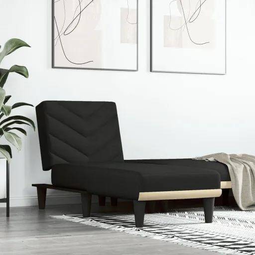 Chaise Longue Tecido Preto