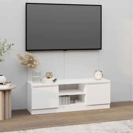 Móvel de TV com Porta 102x30x36 cm Branco