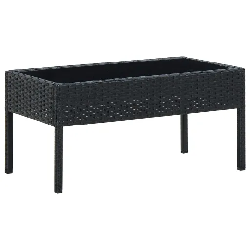 Mesa de Jardim 75x40x37 Vime PE Preto