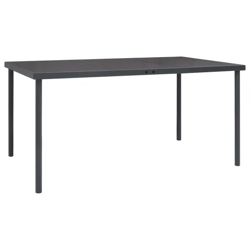 Mesa de Jantar para Jardim 150x90x74 cm Aço Antracite