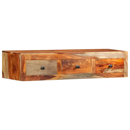 Mesa Consola de Parede 100x25x20 cm Madeira de Sheesham Maciça