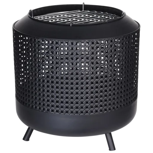 ProGarden Braseira com Grelha BBQ 50x51 cm Preto