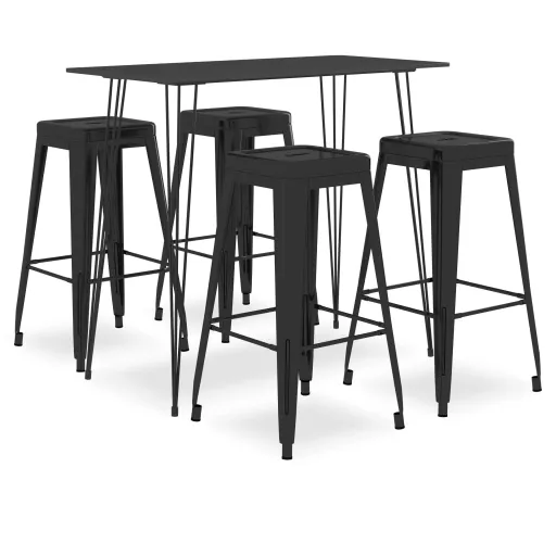 Conjunto de Bar Preto (5 pcs)