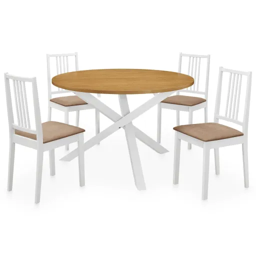 Conjunto de Jantar MDF Branco (5 pcs)