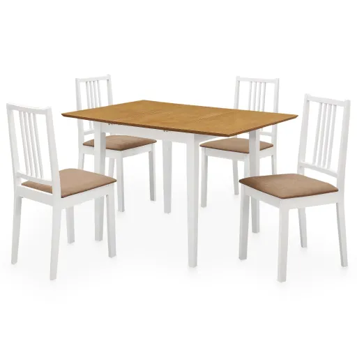 Conjunto de Jantar MDF Branco (5 pcs)