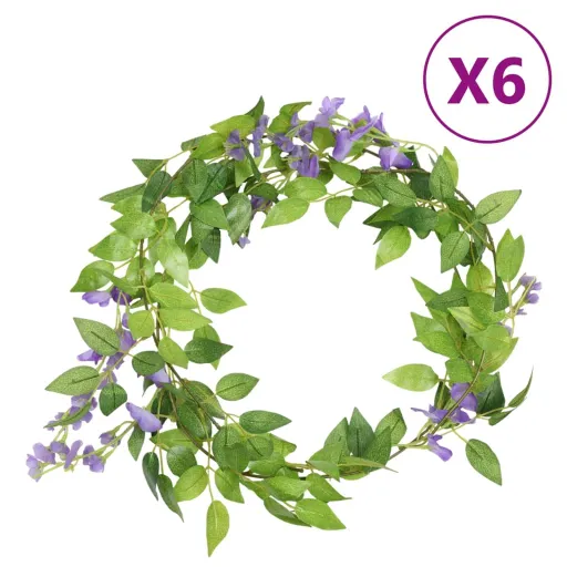 Grinaldas de Flores de Natal   200 cm Roxo (6 pcs)