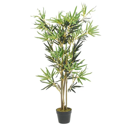 Árvore de Bambu Artificial 552 Folhas 120 cm Verde