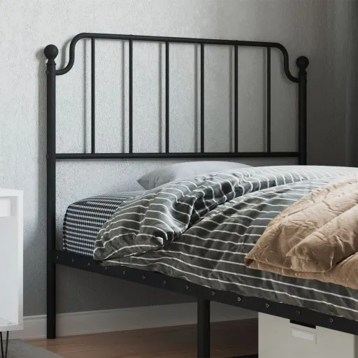 Cabeceira de Cama 100 cm Metal Preto