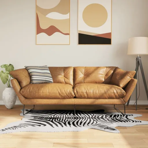 Tapete Lavável Antiderrapante 120x170 cm Zebra Preto e Branco