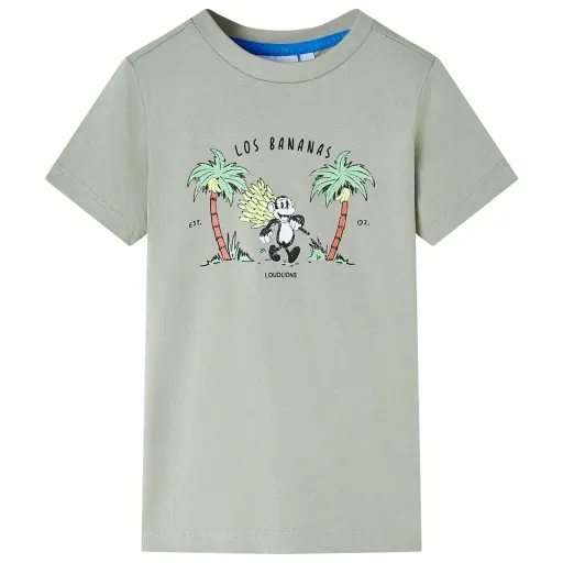 T-Shirt Infantil Caqui-Claro 92