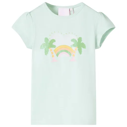 T-Shirt Infantil Menta-Claro 140