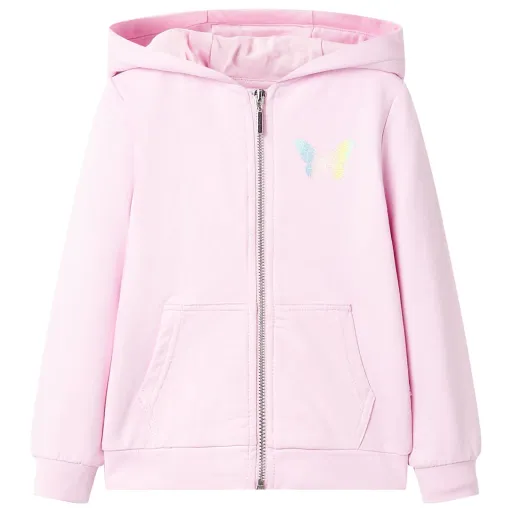 Sweatshirt para Criança com Capuz Rosa-Claro 92