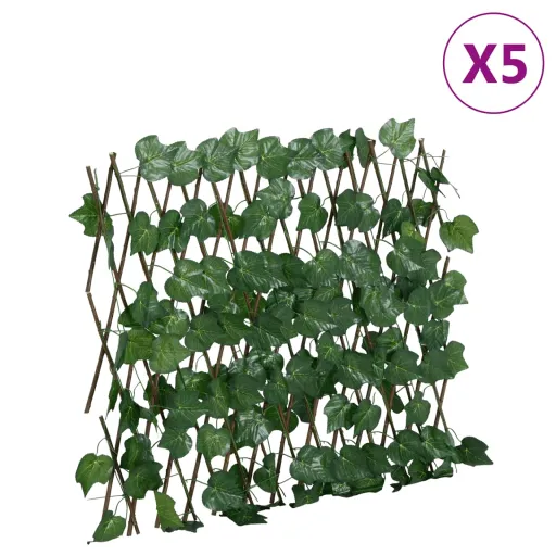 Treliça de Videira Artificial Extensível   190x60 cm Verde (5 pcs)