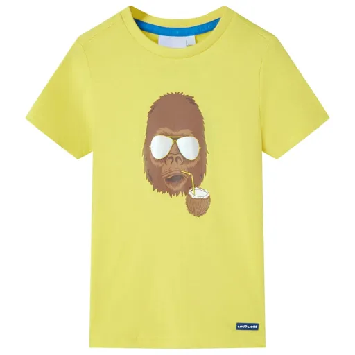 T-Shirt Infantil com Mangas Curtas Amarelo 140