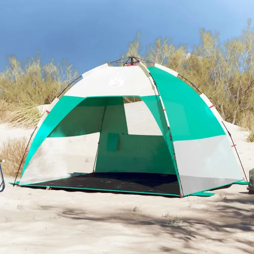 Tenda Praia 2 Pessoas Libertação Rápida Impermeável Verde Mar