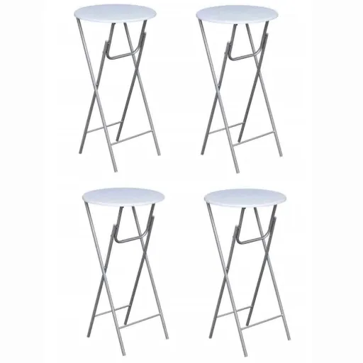 Mesas de Bar   com Tampo MDF Branco  (4 pcs)