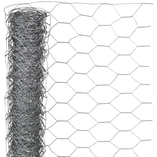 Nature Rede de Arame Hexagonal 1x10 m 40 mm Aço Galvanizado