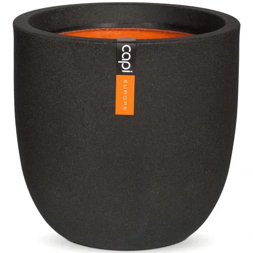 Capi Vaso Oval Urban Smooth 54x52 cm Preto KBL935