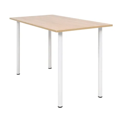 Mesa de Jantar 120x60x73 cm Cor Carvalho e Branco