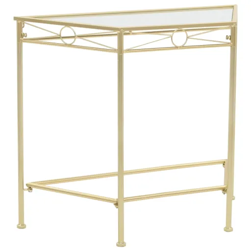 Mesa de Apoio Estilo Vintage Metal 87x34x73 cm Dourado