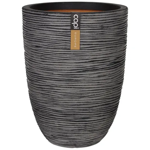 Capi Vaso Elegante e Baixo Nature Rib 46x58 cm Antracite KOFZ783