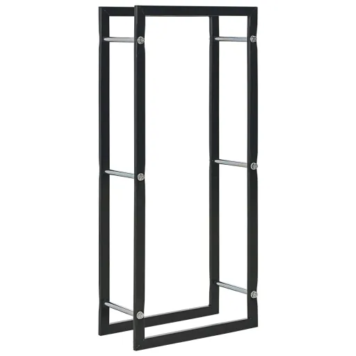 Suporte para Lenha 44x20x100 cm Aço Preto