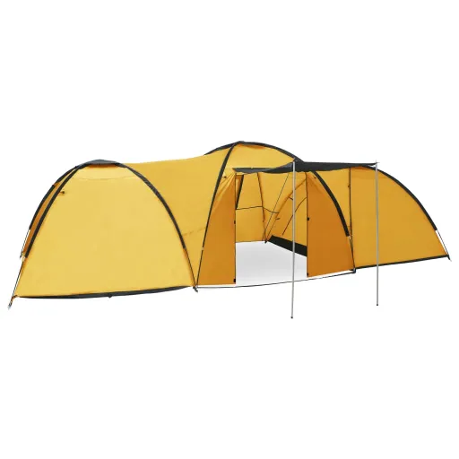 Tenda Iglu de Campismo 650x240x190 cm 8 Pessoas Amarelo