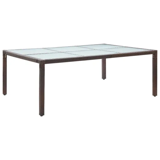 Mesa de Jantar p/ Exterior 200x150x74 cm Vime PE Castanho