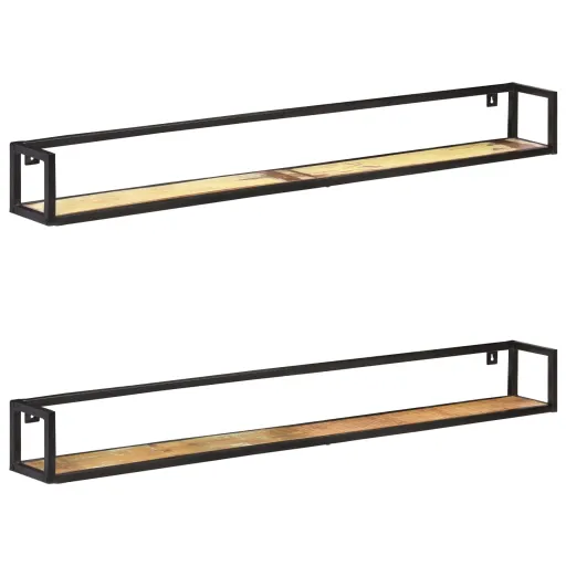 Prateleiras de Parede   160 cm Madeira Recuperada Maciça (2 pcs)