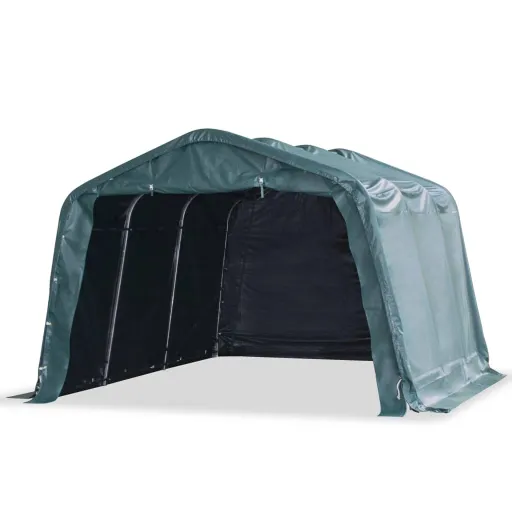 Tenda para Gado Removível PVC 550 g/m² 3,3x4,8 m Verde Escuro