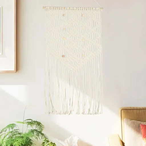 Suporte de Parede em Macramé 40x80 cm Algodão