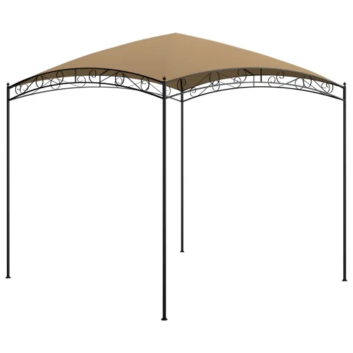 Gazebo 3x3x2,65 m 180 g/m² Cinzento-Acastanhado