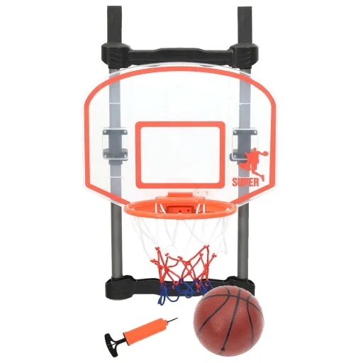 Conjunto de Basquetebol Criança Ajustável p/ Colocar Numa Porta